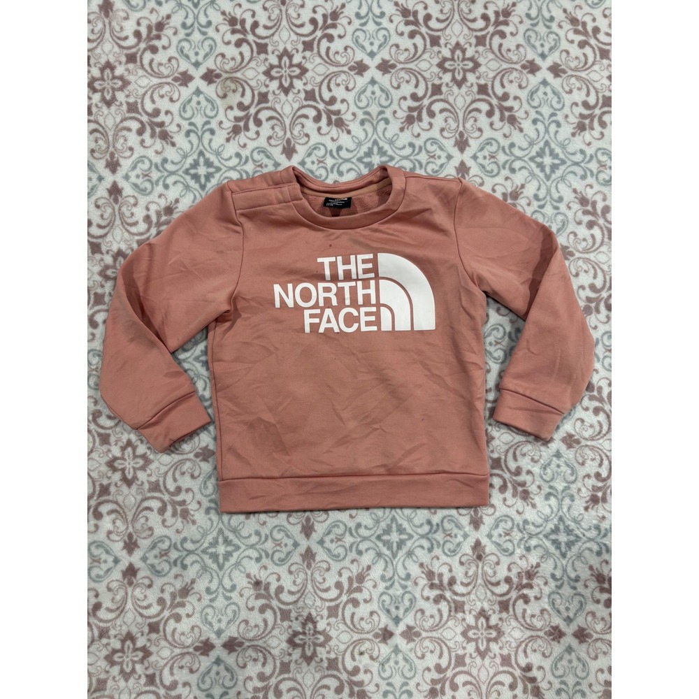 The North Face Toddler 3T Pink Crewneck Sweatshirt Logo Graphic Pullover